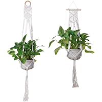 Ulikey Colgador para Plantas Soporte de Macetas para Colgar en la Pared con Llavero para Decoraciones Interior y…